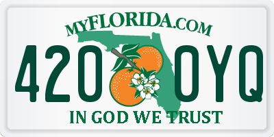 FL license plate 4200YQ