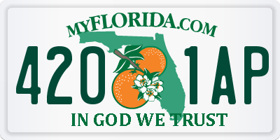 FL license plate 4201AP
