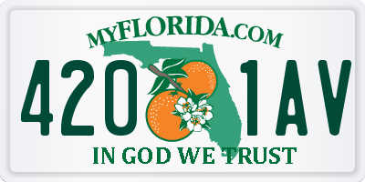 FL license plate 4201AV
