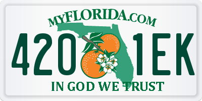 FL license plate 4201EK