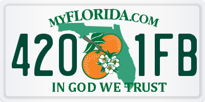 FL license plate 4201FB