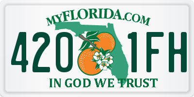 FL license plate 4201FH