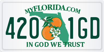FL license plate 4201GD
