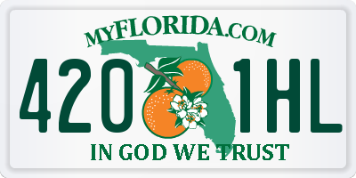 FL license plate 4201HL