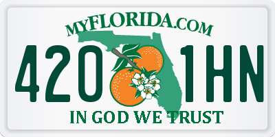 FL license plate 4201HN