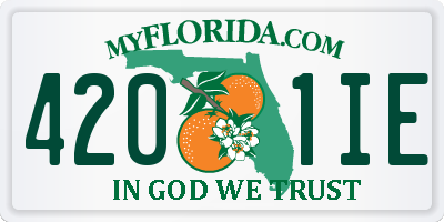 FL license plate 4201IE