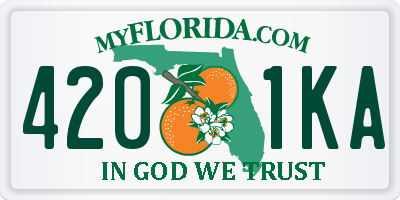 FL license plate 4201KA