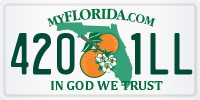 FL license plate 4201LL