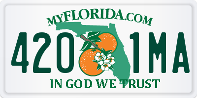FL license plate 4201MA