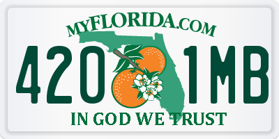 FL license plate 4201MB