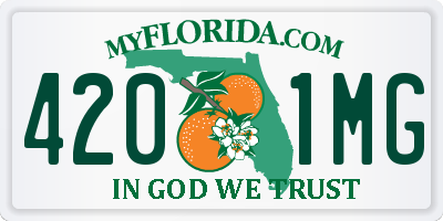FL license plate 4201MG