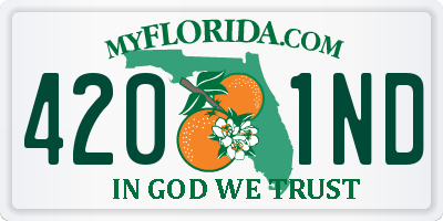 FL license plate 4201ND