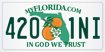 FL license plate 4201NI