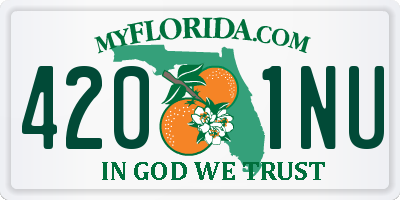 FL license plate 4201NU