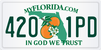 FL license plate 4201PD