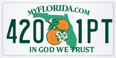 FL license plate 4201PT