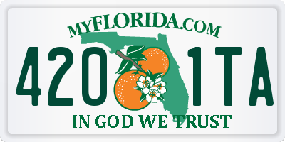 FL license plate 4201TA