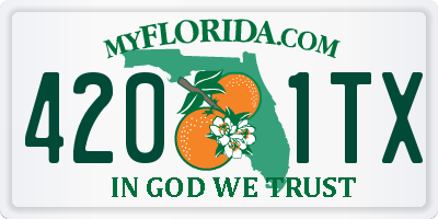 FL license plate 4201TX
