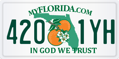 FL license plate 4201YH