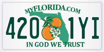 FL license plate 4201YI
