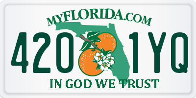 FL license plate 4201YQ