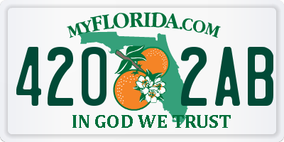 FL license plate 4202AB