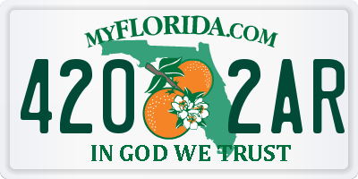 FL license plate 4202AR