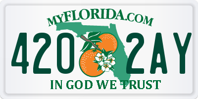 FL license plate 4202AY