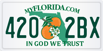 FL license plate 4202BX