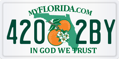 FL license plate 4202BY