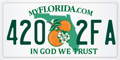 FL license plate 4202FA