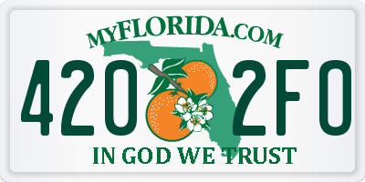 FL license plate 4202FO