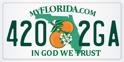 FL license plate 4202GA