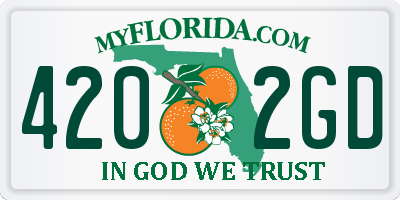 FL license plate 4202GD
