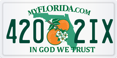 FL license plate 4202IX