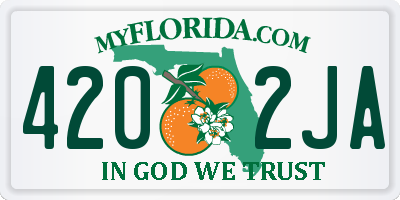 FL license plate 4202JA