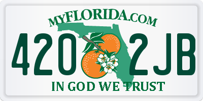 FL license plate 4202JB
