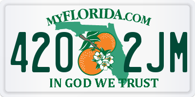 FL license plate 4202JM