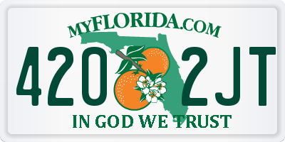 FL license plate 4202JT