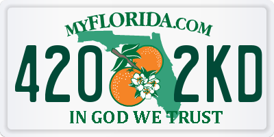FL license plate 4202KD