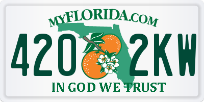FL license plate 4202KW