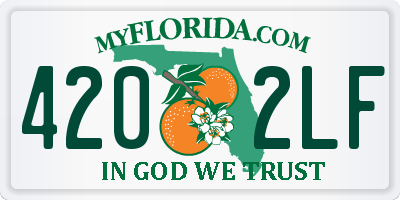 FL license plate 4202LF