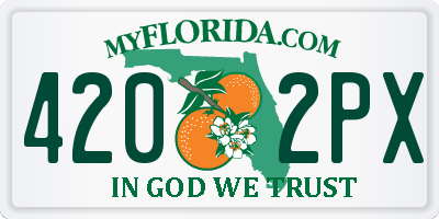 FL license plate 4202PX