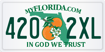 FL license plate 4202XL
