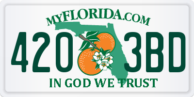 FL license plate 4203BD