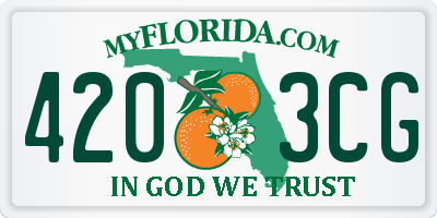 FL license plate 4203CG