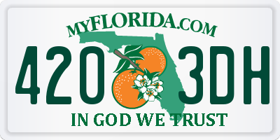 FL license plate 4203DH