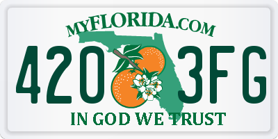 FL license plate 4203FG