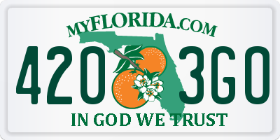 FL license plate 4203GO
