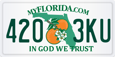 FL license plate 4203KU